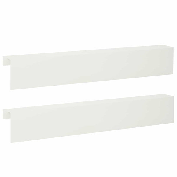 Puutarhan reunusprofiili 2 kpl 100 x 10 x 15 cm Teräs valkoinen