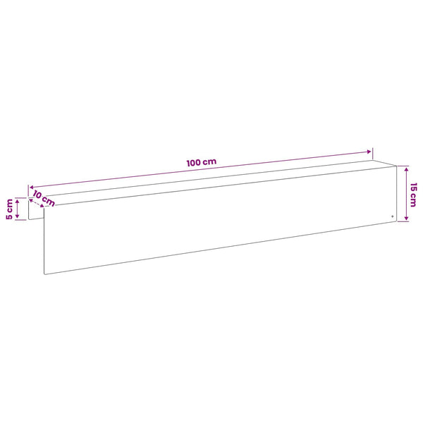 Puutarhan reunusprofiili 2 kpl 100 x 10 x 15 cm