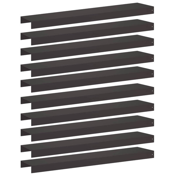 Puutarhan reunusprofiili 10 kpl 100 x 20 x 5 cm Teräs Musta