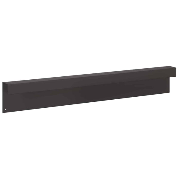 Puutarhan reunusprofiili 2 kpl 100 x 6 x 15 cm Teräs Musta
