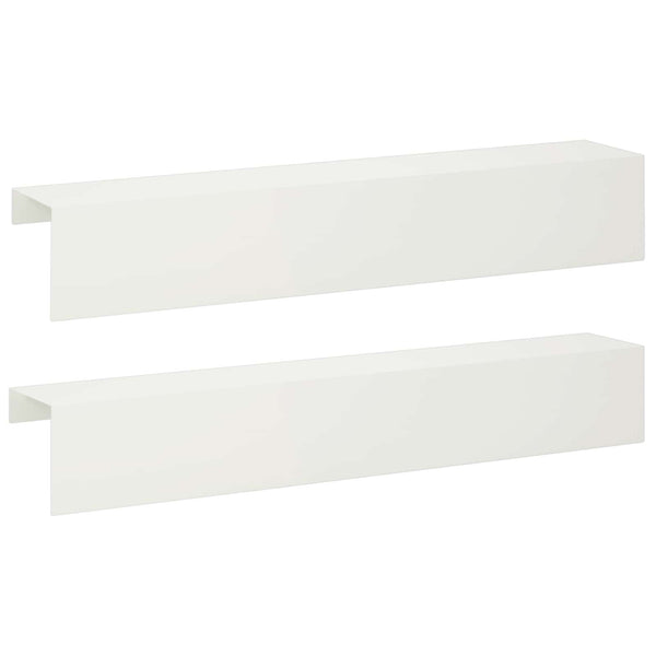 Puutarhan reunusprofiili 2 kpl 100 x 20 x 15 cm Teräs valkoinen