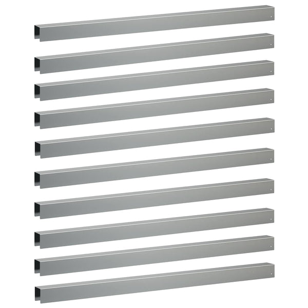 Puutarhan reunusprofiili 10 kpl 100 x 5 x 5 cm Galvanoitu teräs