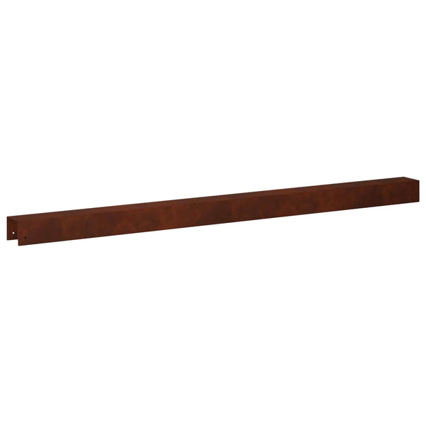 Puutarhan reunusprofiili 2 kpl 100 x 6 x 5 cm Säänkestävä teräs
