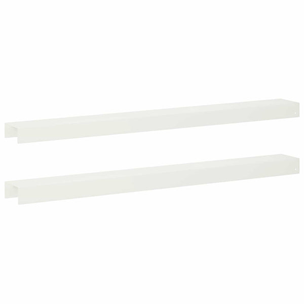 Puutarhan reunusprofiili 2 kpl 100 x 10 x 5 cm Teräs valkoinen