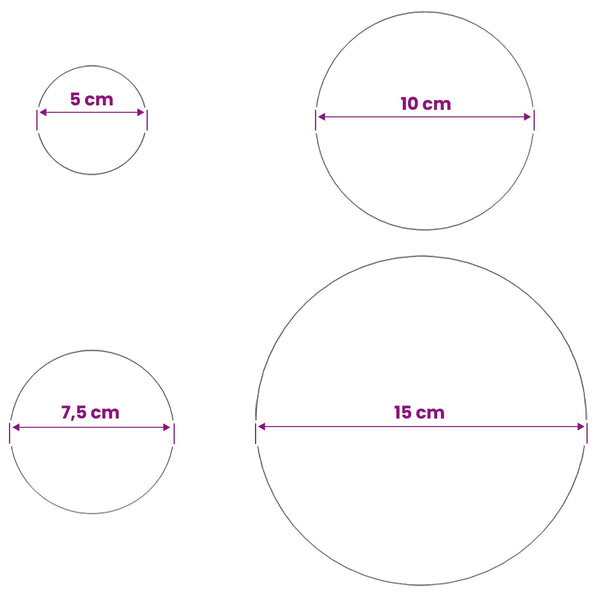 Harjattu Pallo 6 kpl Ø 15 cm Hopea Ruostumaton teräs 201