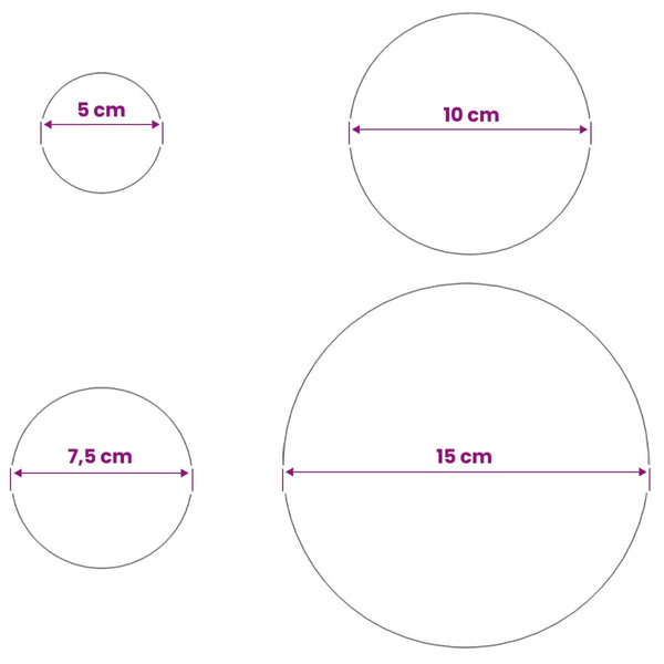 Peilipallo 6 kpl Ø 15 cm Hopea Ruostumaton teräs 201