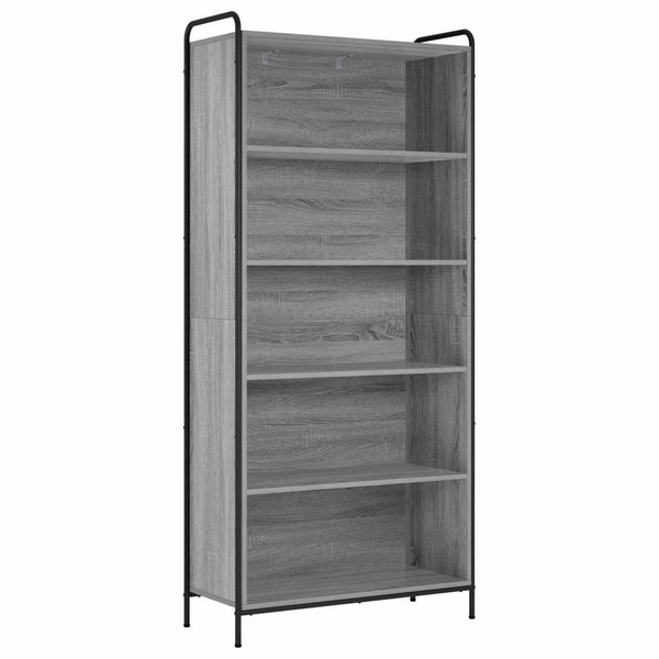 Kirjahylly 55,5 x 33 x 174 cm Tekninen puu Harmaa Sonoma