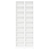 CD-kaappi 2 kpl valkoinen 33 x 23,5 x 175 cm Tekninen puu