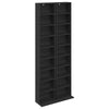 CD-kaappi 2 kpl Musta tammi 33 x 23,5 x 175 cm Tekninen puu