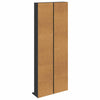 CD-kaappi 2 kpl Musta tammi 33 x 23,5 x 175 cm Tekninen puu
