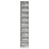 CD-kaappi Betoninharmaa 33 x 23,5 x 175 cm Tekninen puu