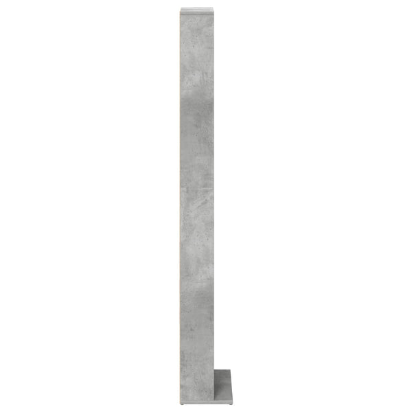 CD-kaappi Betoninharmaa 33 x 23,5 x 175 cm Tekninen puu