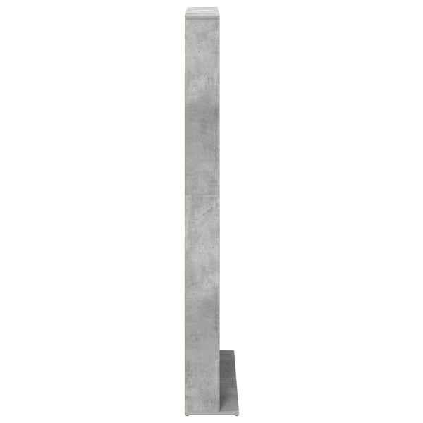 CD-kaappi 2 kpl Betoninharmaa 33 x 23,5 x 175 cm Tekninen puu