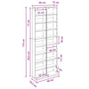 CD-kaappi 2 kpl Betoninharmaa 33 x 23,5 x 175 cm Tekninen puu