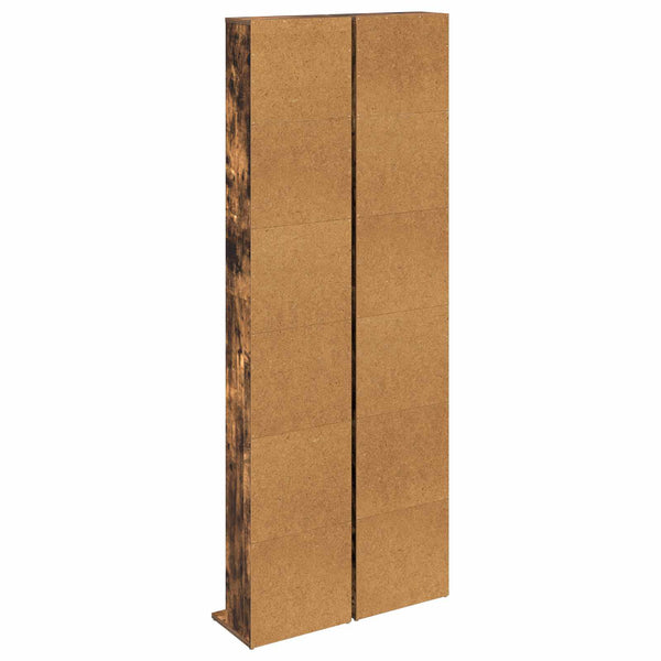 CD-kaappi 2 kpl Savutammi 33 x 23,5 x 175 cm Tekninen puu
