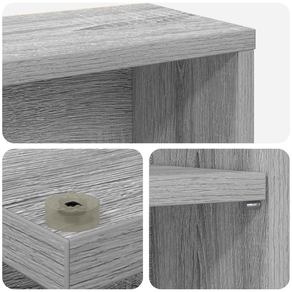 CD-kaappi Harmaa Sonoma 33 x 23,5 x 175 cm Tekninen puu