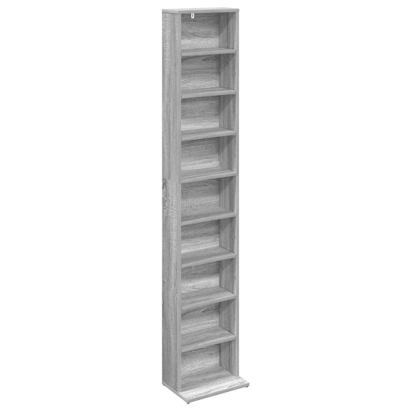 CD-kaappi 2 kpl Harmaa Sonoma 33 x 23,5 x 175 cm Tekninen puu