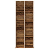 CD-kaappi 2 kpl Vanha puu 33 x 23,5 x 175 cm Tekninen puu