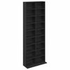 CD-kaappi Musta tammi 65 x 23,5 x 175 cm Tekninen puu