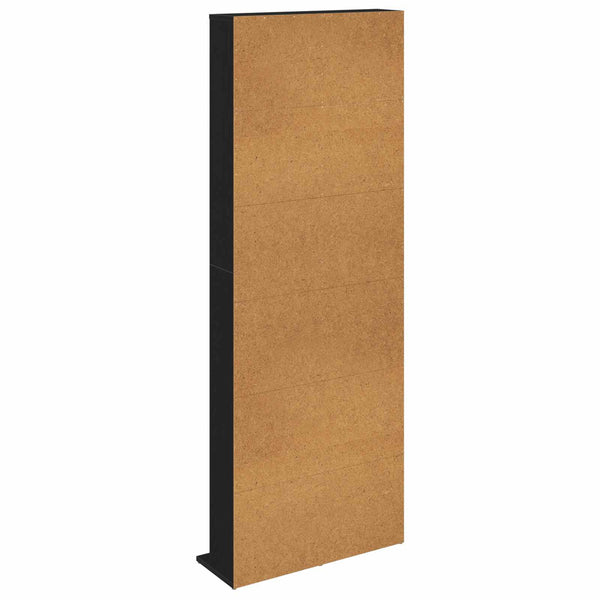 CD-kaappi Musta tammi 65 x 23,5 x 175 cm Tekninen puu