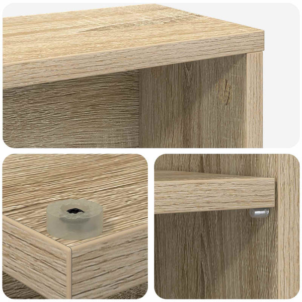 CD-kaappi Sonoma-tammi 65 x 23,5 x 175 cm Tekninen puu