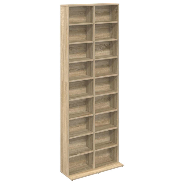 CD-kaappi Sonoma-tammi 65 x 23,5 x 175 cm Tekninen puu