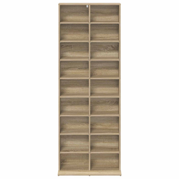 CD-kaappi Sonoma-tammi 65 x 23,5 x 175 cm Tekninen puu