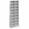 CD-kaappi Betoninharmaa 65 x 23,5 x 175 cm Tekninen puu