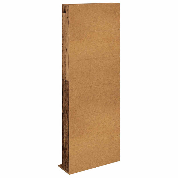 CD-kaappi Vanha puu 65 x 23,5 x 175 cm Tekninen puu