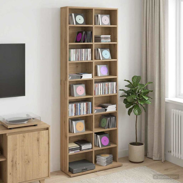 CD-kaappi Artisaanitammi 65 x 23,5 x 175 cm Tekninen puu