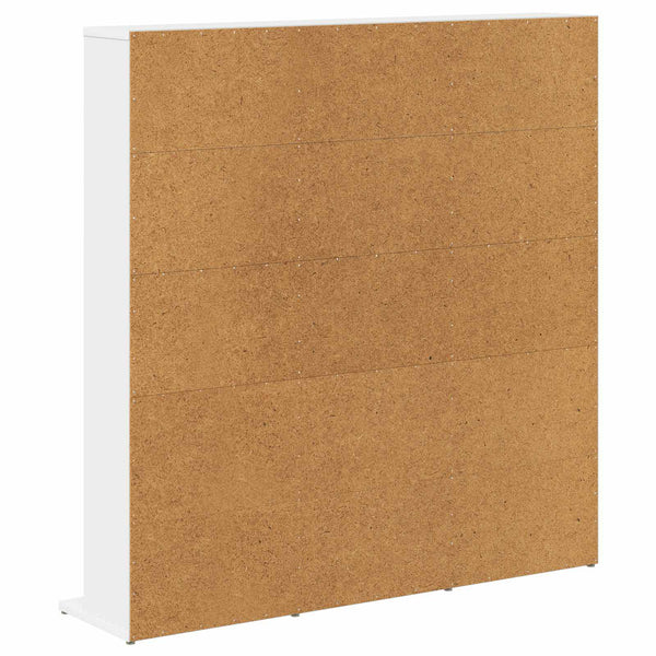 CD-kaappi valkoinen 96 x 23,5 x 97,5 cm Tekninen puu