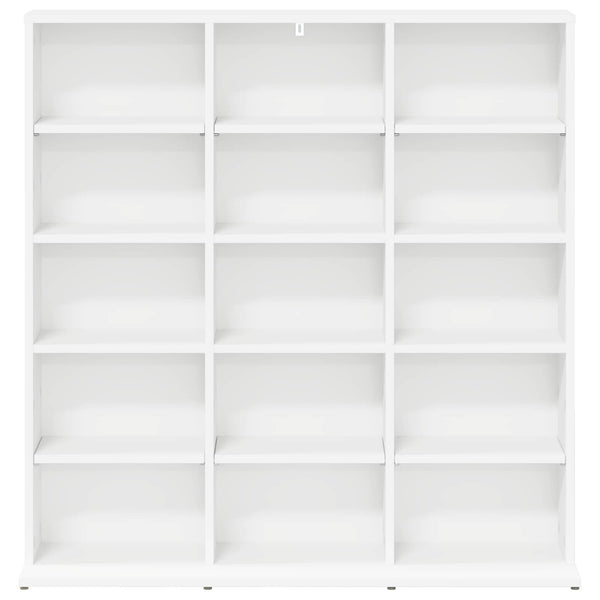 CD-kaappi valkoinen 96 x 23,5 x 97,5 cm Tekninen puu