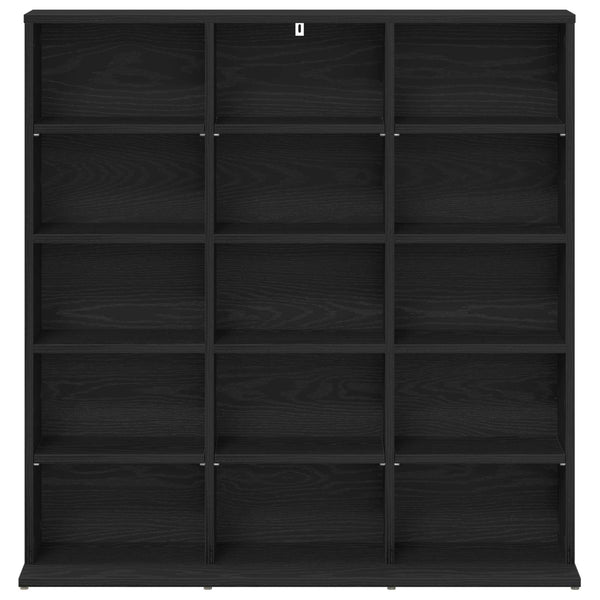 CD-kaappi Musta tammi 96 x 23,5 x 97,5 cm Tekninen puu