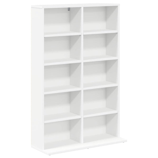 CD-kaappi 2 kpl valkoinen 65 x 23,5 x 97,5 cm Tekninen puu