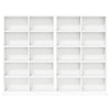 CD-kaappi 2 kpl valkoinen 65 x 23,5 x 97,5 cm Tekninen puu