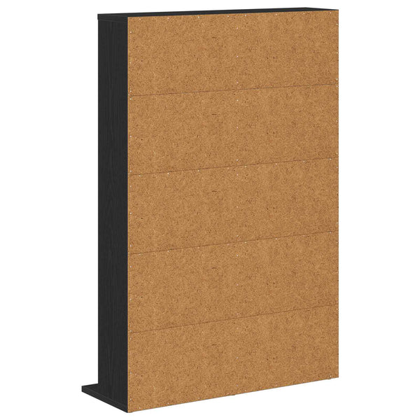 CD-kaappi Musta tammi 65 x 23,5 x 97,5 cm Tekninen puu