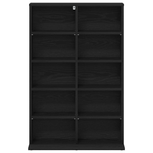 CD-kaappi Musta tammi 65 x 23,5 x 97,5 cm Tekninen puu