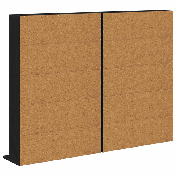 CD-kaappi 2 kpl Musta tammi 65 x 23,5 x 97,5 cm Tekninen puu