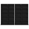 CD-kaappi 2 kpl Musta tammi 65 x 23,5 x 97,5 cm Tekninen puu