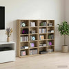 CD-kaappi 2 kpl Sonoma-tammi 65 x 23,5 x 97,5 cm Tekninen puu