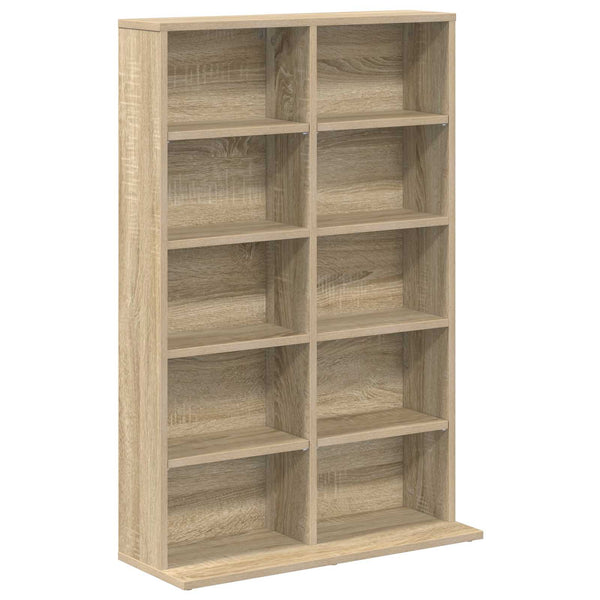 CD-kaappi 2 kpl Sonoma-tammi 65 x 23,5 x 97,5 cm Tekninen puu