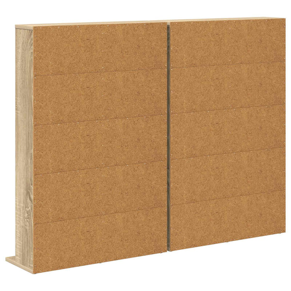 CD-kaappi 2 kpl Sonoma-tammi 65 x 23,5 x 97,5 cm Tekninen puu
