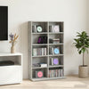 CD-kaappi Betoninharmaa 65 x 23,5 x 97,5 cm Tekninen puu