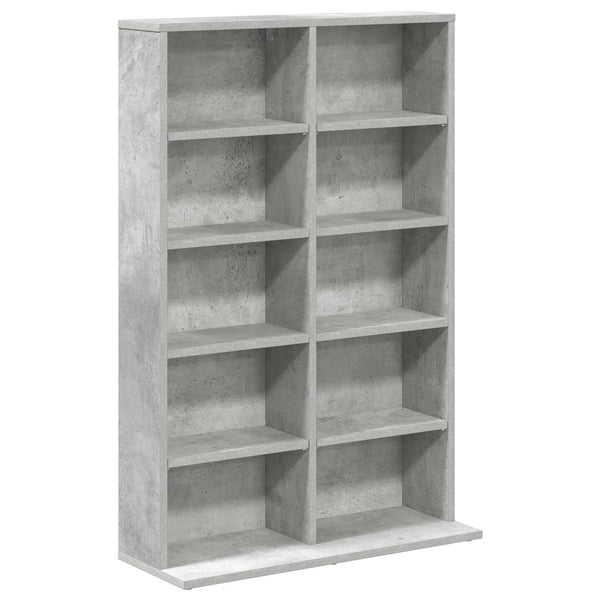 CD-kaappi Betoninharmaa 65 x 23,5 x 97,5 cm Tekninen puu