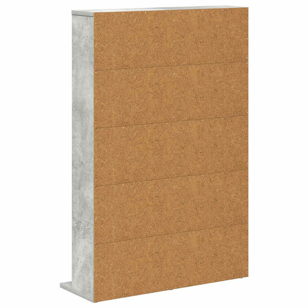 CD-kaappi Betoninharmaa 65 x 23,5 x 97,5 cm Tekninen puu