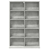 CD-kaappi Betoninharmaa 65 x 23,5 x 97,5 cm Tekninen puu