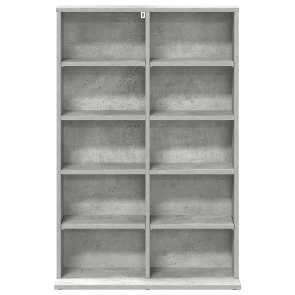 CD-kaappi Betoninharmaa 65 x 23,5 x 97,5 cm Tekninen puu