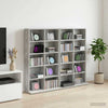 CD-kaappi 2 kpl Betoninharmaa 65 x 23,5 x 97,5 cm Tekninen puu
