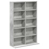 CD-kaappi 2 kpl Betoninharmaa 65 x 23,5 x 97,5 cm Tekninen puu