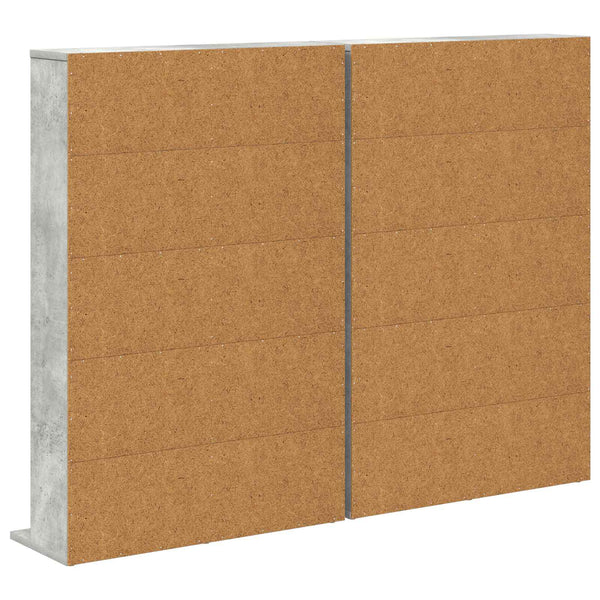 CD-kaappi 2 kpl Betoninharmaa 65 x 23,5 x 97,5 cm Tekninen puu